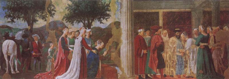 Piero della Francesca Adoration of the Holy Wood and the Meeting of Solomon and the Queen of Sheba oil painting picture